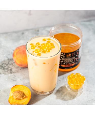 Popping Boba Pearls | Peach Flavor | 1LB (454g) | Bursting Tea Balls for Drinks Desserts Smoothies and Snack Toppings | Bubble Tea Tapioca Pearl Mix - Buy Online on GoSupps.com
