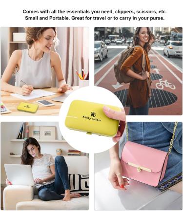 10pcs Professional Manicure Pedicure Set - Stainless Steel Nail Clippers Kit for Travel (Yellow) - Buy Online on GoSupps.com