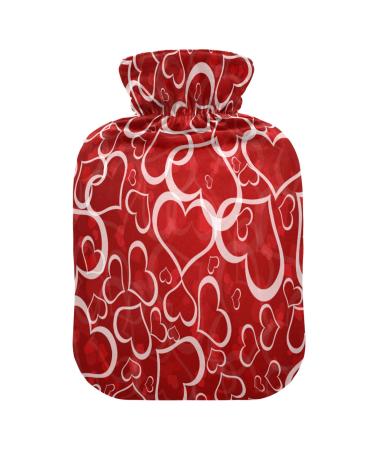 Valentine's Day Hearty Heat bottle with reference heat bottles for pain relief hot water bag feet and bed warmers for hot and cold compress 1l