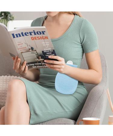 Small Heat Bottle with Cover - 320ml Mini Silicone Hot Water Bottle for Warm & Cold Relief | Ideal for Menstrual Pain & Hand-Foot Warmers - Blue - Buy Online on GoSupps.com