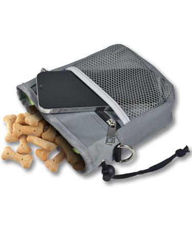Reopet Waterproof Dog Treat Pouch Bag | Multiple Pockets & Built-in Poo Bag Dispenser | Hands-Free and Adjustable Belt | Ideal for Walking and Outdoors | Grey/Black - Buy Online on GoSupps.com