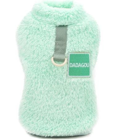 Shop Smalllee Lucky Store Sherpa Fleece Turtleneck Sweater Vest for Small Dogs & Cats Warm Autumn Winter Clothing for Yorkies & Chihuahuas in Green - Buy Online on GoSupps.com