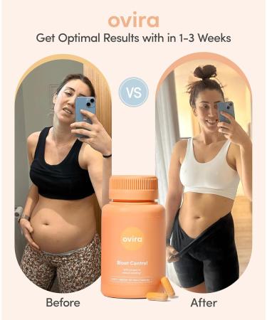 Ovira Bloat Control Supplement with JUNICLEAR - 60 Capsules for Gas & Bloating Relief | Digestive Health & Water Retention Support for Men & Women - Buy Online on GoSupps.com