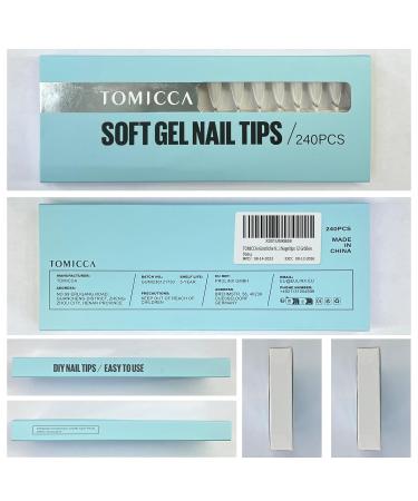 Shop Tomicca 240 PCS Clear False Nail Tips - Acrylic Half Cover French Stilettos - 12 Sizes for Nail Studios & DIY Extensions - Buy Online on GoSupps.com