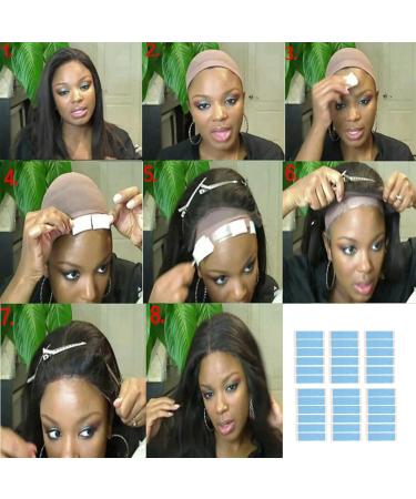 Qtynudy 36Pc/Lot Strong Wig Tape Double Sided Adhesive Extension Hair Tape Strips Waterproof for Toupee Lace Wigs Film Adhesive - Buy Online on GoSupps.com