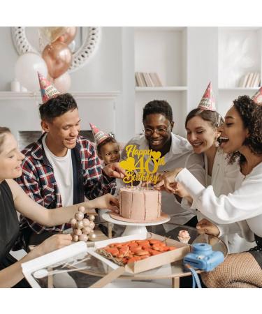 Happy 40th Birthday Cake Topper 40th Birthday Decorations for Her Happy Birthday Cake Topper Decoration 40th Birthday Cake Topper Birthday Cake Toppers 40th Birthday Theme Party Supplies - Buy Online on GoSupps.com