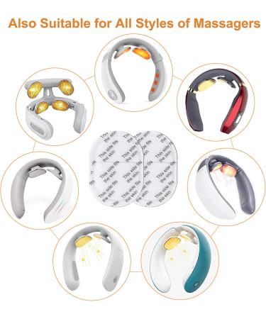 56pc Neck Massager Gel Pads for Pain Relief - Fits ST-304 & More Electric Pulse Massagers - Soft, Comfortable & Portable for Men & Women - White - Buy Online on GoSupps.com