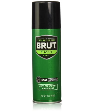 Brut Men Deodorant Aerosol Classic Scent Spray(Anti-Perspirant)  4 Ounce