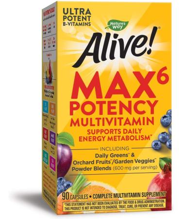 Nature's Way Alive! Max6 Daily Multi-Vitamin 90 Veg Capsules
