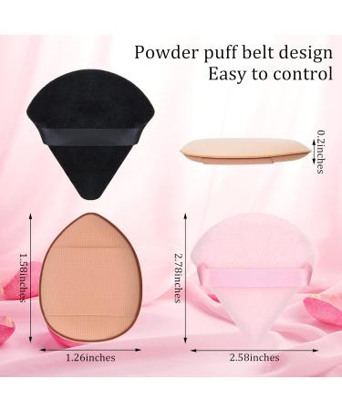 16-Piece Mini Powder Puff Triangle Finger Makeup Set - Soft Beauty Face Setting Sponge Pack for Mineral Loose Powder - Body & Face Cosmetic Foundation Sponge - Wet & Dry Makeup Tool - Buy Online on GoSupps.com