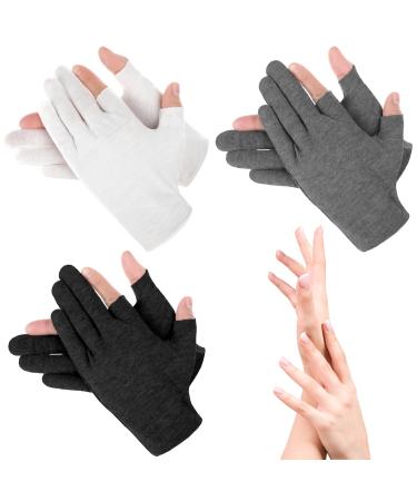 3Pair Touchscreen Cotton Gloves for Eczema and Dry Hands - Moisturizing Gloves SPA Overnight Washable Lotion Hand Spa Treatment Gloves Repair Rough Cracked Dry Chapped Hands Skin for Women - Buy Online on GoSupps.com