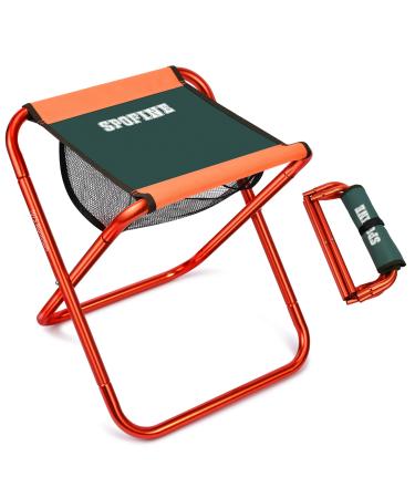SPOFINE Folding Camping Stool, Portable Chair for Adults and Children, Foldable Stool for Fishing, Hunting, Travel, Backpack, Hiking X-Large Orange