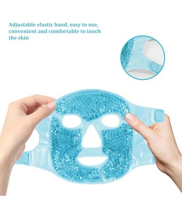 Cooling Ice Face Eye Mask for Reducing Puffiness Reusable Hot and Cold Compress Facial Eye Pack with Soft Plush Backing for Migraines.. - Buy Online on GoSupps.com