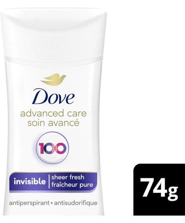 Dove Advanced Care Invisible Antiperspirant Stick Deodorant for Women Sheer Fresh Formulated to leave no White Marks on 100 colors 74 g - Buy Online on GoSupps.com