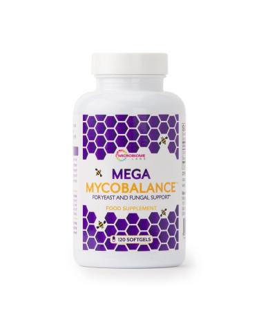 Microbiome Labs Mega Mycobalance - Bee Propolis + Undecylenic Acid to Support Healthy Yeast + Fungal Balance in Body - Daily Supplement to Support Intestinal & Vaginal Flora (180 Softgels)