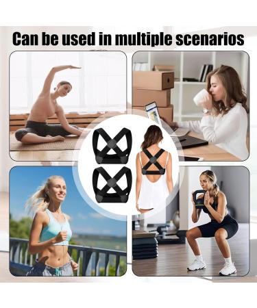 LDBKLGHJ 2 Pieces Posture Corrector - Best Invisible Shoulder Brace for Men and Women Ergonomic Back Support Adjustable Back Brace for Improved Posture Ideal Gift for Pain Relief(Black) - Buy Online on GoSupps.com
