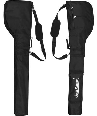 Scott Edward Foldable Golf Club Carry Bag | Portable Sunday Pencil Bag | Lightweight & Waterproof | Holds 7-12 Clubs | Black - Buy Online on GoSupps.com