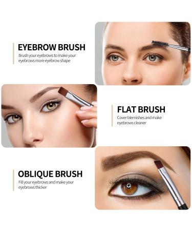 BBTO 3-Part Eyebrow & Duo Eye Brush Set - Angled Eyeliner Precision Flat Definer & Small Shades for Women & Girls - International Shipping Available - Buy Online on GoSupps.com