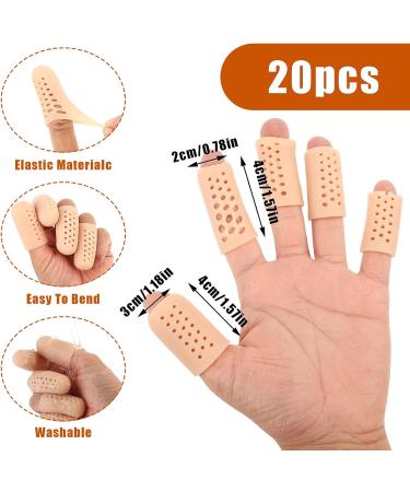 20 PCS Gel Finger Cots with Air Holes - Silicone Finger Protectors for Dry Skin, Cracking, Eczema, Arthritis - 2 Sizes Available - Buy Online on GoSupps.com