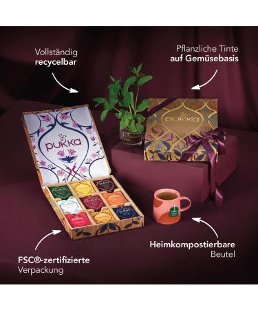Pukka Favorite Selection Box - 9 Delicious Organic Teas | Sustainable Birthday Gift | 45 Tea Nights of 100% Biological Ingredients - Buy Online on GoSupps.com