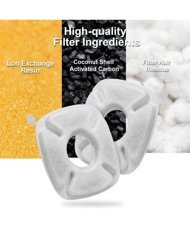 Bravelk Cat Water Fountain Filter 8 Pack - Replacement Filters & Pre-Filter Sponges for Pet Fountain - Buy Online on GoSupps.com