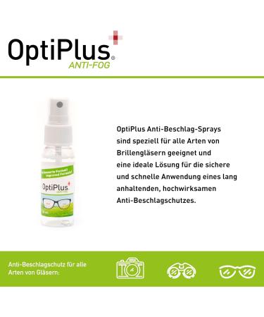 Optiplus Anti-Fog Spray 30ml - Long-Lasting Protection for Diving & Ski Glasses - Travel-Friendly for High Humidity - Buy Online on GoSupps.com