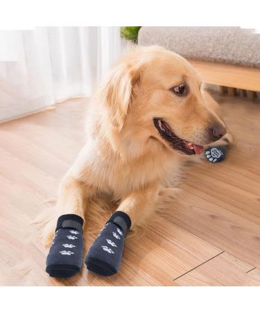 RANYPET Anti Slip Dog Socks 3 Pairs - Dog Grip Socks with Straps for Indoor Traction Control | Pet Paw Protector for Small Medium Large Dogs | Medium Paw Pattern - Buy Online on GoSupps.com