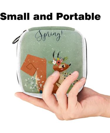 GIAPB Sanitary Napkin Storage Bag - Cartoon Fox and Flower Design - Color4559 - Buy Online on GoSupps.com