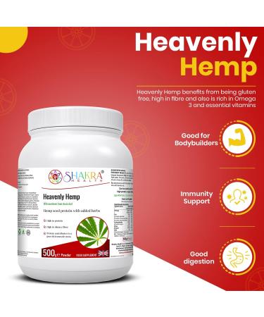 Shakra Health Heavenly Hemp Seed Plant Protein Powder - High Fiber & Superfoods for Colon and Blood Health - Buy Online on GoSupps.com