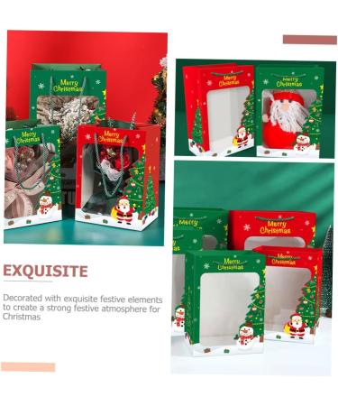 SKISUNO Party Container 5pcs Paper Goodie Bags Paper Candy Bag Containers for Xmas Storage Bags Handheld Party Bag 30x20cm Red - Buy Online on GoSupps.com