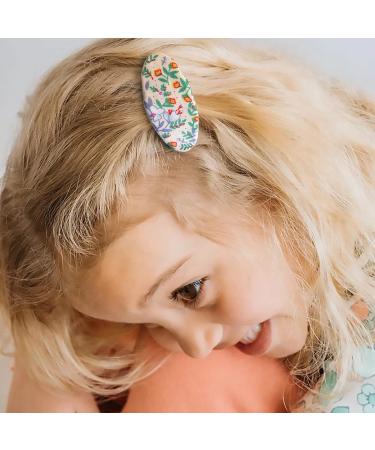 12 Pcs Flower Pattern Snap Hair Clips | No Slip Barrettes for Girls, Women, Kids - Buy Online on GoSupps.com