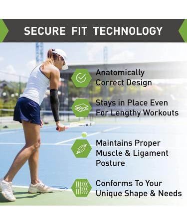 Arm Compression Sleeve Medium 2 Pack for Men and Women - Pain Relief for Tendonitis, Golf, Tennis, Weightlifting - Breathable Knit Design - Comfortable Compression Brace - Buy Online on GoSupps.com