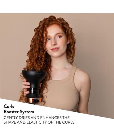 Bellissima Ceramic Diffon Hot Air Diffuser for Curly Hair | 2 Air/Temperature Combinations | Gentle Heat Technology | Frizz-Free Curls | 700W UK Plug | Black/Rosegold - Buy Online on GoSupps.com