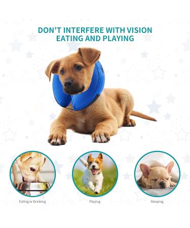 Pet Spies Inflatable Collar for Dogs & Cats - Comfortable Recovery & Protection Pillow with Magic Zipper (L/Blue) - Ideal for Swimming & Neck Support - Buy Online on GoSupps.com