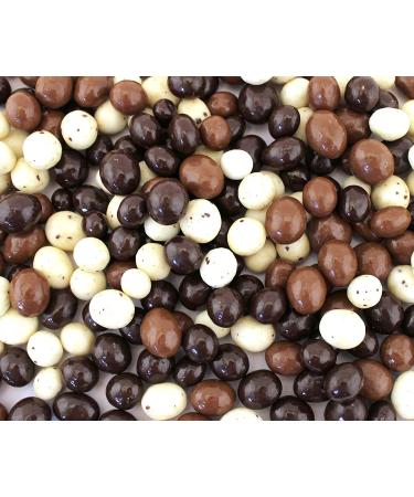 LaetaFood Chocolate Covered Espresso Beans Coffee Tricolor Bulk Candy (2 Pound Bag) white, dark and milk chocolate, espresso beans 2 Pound (Pack of 1)