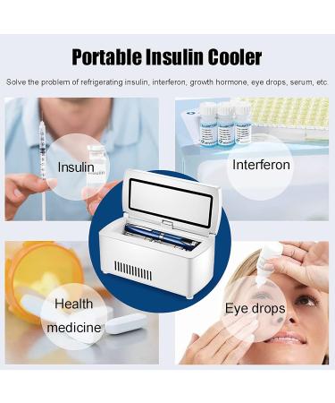 Diabetes Mini Portable Insulin Fridge Freezer Box Electric Medicines Refrigerator 2-8 C with USB Charging for Travel Car - Buy Online on GoSupps.com