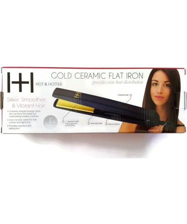 Hot & Hotter Gold Ceramic 1 Flat Iron - Best Flat Irons for Perfect Hair | International Shipping Available - Buy Online on GoSupps.com