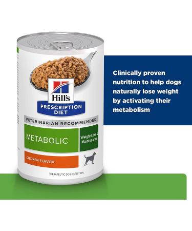 Hill's Prescription Diet Metabolic Weight Management Wet Dog Food Chicken 13oz - Pack of 12 - Buy Online on GoSupps.com