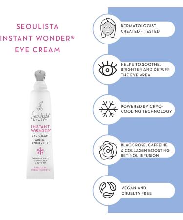 Seoulista Instant Wonder Eye Cream 15ml - Transform Tired Eyes Reduce Dark Circles Fine Lines & Puffiness with Cryo-Cooling Technology - Buy Online on GoSupps.com