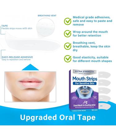 120 Pcs Mouth Tape for Snoring | Snoring Aids for Men/Women | Enhance Nose Breathing | Reduce Snoring | Purple - Buy Online on GoSupps.com