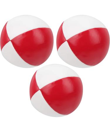 Indoor Smooth Juggling Balls - Tear Resistant Red & White - Ideal for Children's Leisure Activities - Buy Online on GoSupps.com