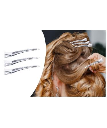 MBSOMNUS 36-Piece Hair Clips Set - Metal 9cm Duckbill Alligator Hairdresser Clips for Women & Girls - Ideal for Hairdressing Salon & Styling - Silver Compartment Clamps - Buy Online on GoSupps.com