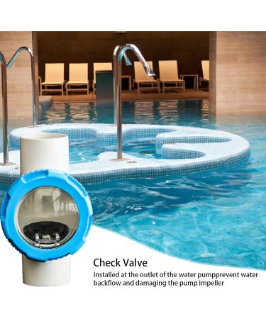 Check Valve for Pool 2 Inch - ABS PVC Pool Check Valve Visual - Water Hose Backflow Preventer with Transparent Pipe for Swimming Pool Filter - Buy Online on GoSupps.com