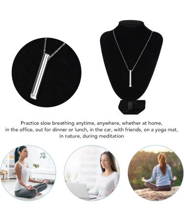 Anxiety Collar - Stainless Steel Stress Relief Whistle for Panic Attack & Anxiety Relief | Silver - Buy Online on GoSupps.com