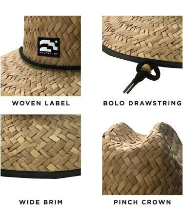 Brooklyn Athletics Men's Lifeguard Straw Hat - Unisex Beach Sun Protection - Buy Online on GoSupps.com