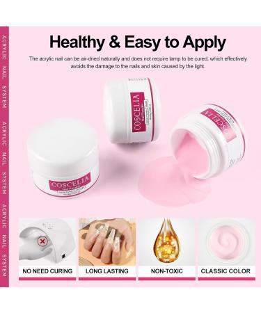 COSCELIA Acrylic Powder for Nails - 8g Orange 045 | Best Nail Extension Supplies for Professional & DIY Use - Fast International Shipping - Buy Online on GoSupps.com