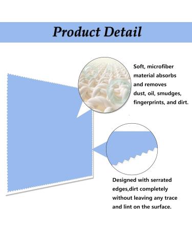 Laeeyin Microfiber Glasses Cleaning Cloth - 6-Pack (15x18 cm) | Screen Cleaner Towels for Glasses Screens & Tablets - Blue - Buy Online on GoSupps.com