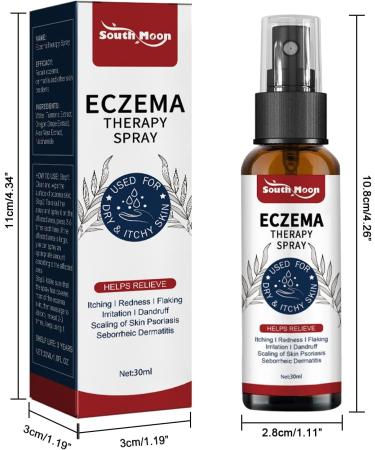 Natural Eczema Therapy Spray - Soothing Relief for Dry, Itchy Skin (5pcs) - Buy Online on GoSupps.com