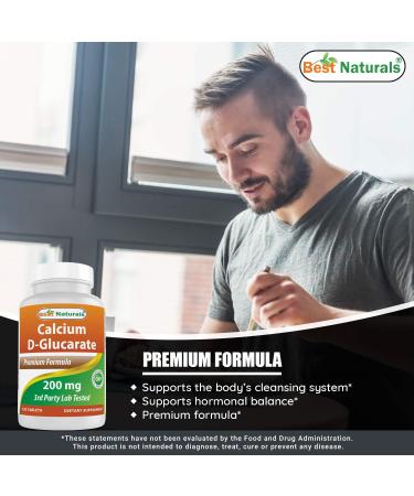 Best Naturals Calcium D-Glucarate 200mg - 120 Tablets | Supports Detoxification and Hormone Balance - Buy Online on GoSupps.com