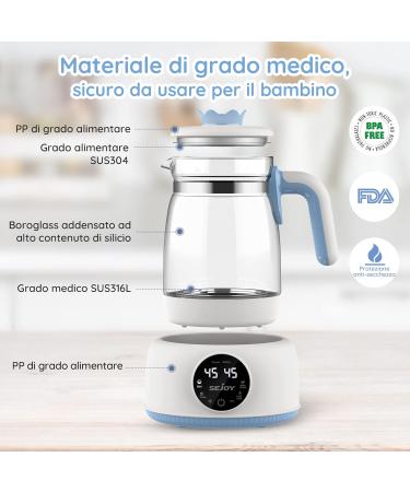 Sejoy Baby Formula Kettle: Fast Water Dispenser for Accurate Temperature Control - 1.2L - Buy Online on GoSupps.com